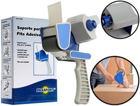 Suporte Manual Aplicador Cortador De Fita Adesiva Larga Lacrar Caixas Empacotamento Brasfort