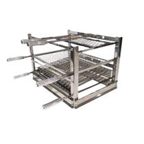 Suporte Manual de Bancada 60x45 Grelhas Espetos Aço Inox Pantheon