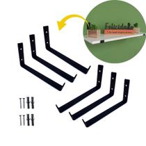 Suporte Mão Francesa Invertido para Prateleiras 25cm Cantoneira L Preta Dws Suporte Mão Francesa Invertido para Prateleiras 25cm Cantoneira L Preta Dws