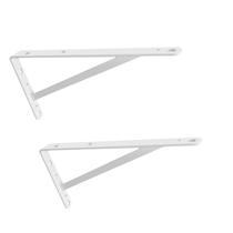 Suporte Mão francesa Pesada 30cm até 50kg Branco - Kit c/2 Suporte Mão francesa Pesada 30cm até 50kg Branco - Kit c/2