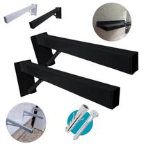 Suporte Mão Francesa Pia Bancada 50cm Aço Reforçado 2 Peças Resistente Balcão Suporte Mão Francesa Pia Bancada 50cm Aço Reforçado 2 Peças Resistente Balcão