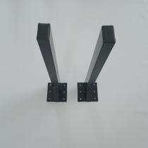 Suporte Mão Francesa Reforçado 50 Cm para Bancada, Balcão e Pia com 2 Peças na Cor Preta Suporte Mão Francesa Reforçado 50 Cm para Bancada, Balcão e Pia com 2 Peças na Cor Preta