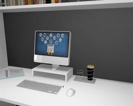 Suporte MDF Para Monitor e Tela LCD 40 x 20 cm 8,5 cm Altura