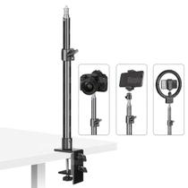 Suporte Mesa Com Garra Para Led Webcam Ring Light Greika Cm-50 Suporte Mesa Com Garra Para Led Webcam Ring Light Greika Cm-50