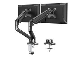 Suporte Mesa Dois Monitores Braço Tv Articulado Home Office Cor Preto