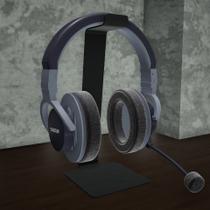 Suporte Mesa Headset Fone de Ouvido Headphone Pc Gamer Preto