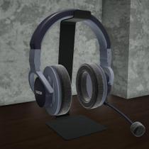 Suporte Mesa Headset Fone De Ouvido Headphone Pc Gamer Preto