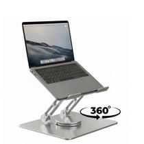 Suporte Mesa Notboock Leptop Ajustável Base Giratório 360 Prateado