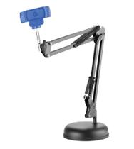 Suporte Mesa, Pedestal Articulado p/ Câmera Webcam, Ring Light, Iluminador LED, Microfone Direcional, Rosca 1/4"