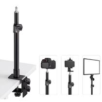 Suporte Mesa Telescópico 70cm Braçadeira Para Câmeras E Leds