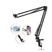Suporte Metal Mesa para Microfone, Tablet e Celular Condensador Articulável 360 Graus MS327 Suporte Metal Mesa para Microfone, Tablet e Celular Condensador Articulável 360 Graus MS327
