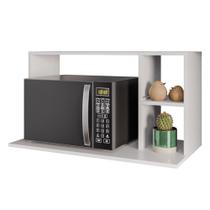 Suporte Micro-Ondas Forno Armário Aéreo 80cm 2 Prateleiras Maya M24 Branco - Mpozenato