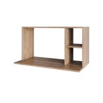 Suporte Microondas Com 2 Nichos Em Mdp Suspenso Zain 80cm Freijó M12 - D'rossi