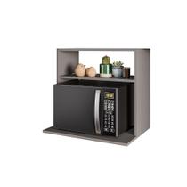 Suporte Microondas Com Nicho Porta Tempero para Cozinha Louis 60cm Grafite M12 - D'Rossi