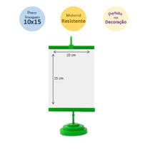 Suporte Mini Banner 10x15 Verde - Valor Unitário