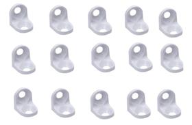 Suporte mini Cantoneira 2 Furo ,branca 13x13 Pc C/100