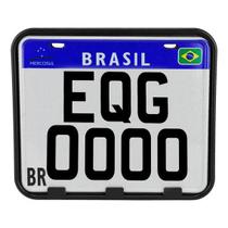 Suporte Moldura Placa Moto Anti Quebra Grande+Parafusos Placa Mercosul 2017Cm - Renascença