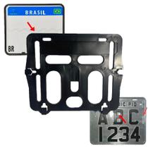 Suporte Moldura Placa Novo Modelo Mercosul Universal Moto