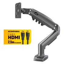 Suporte Monitor 17 a 35 Articulado com Pistão a Gás F98HDMI ELG Suporte Monitor 17 a 35 Articulado com Pistão a Gás F98HDMI ELG