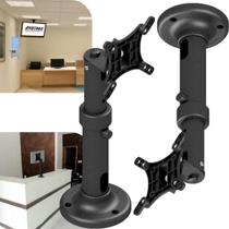 Suporte Monitor Balcão Teto Checkout Ajuste Telescópico Para Comércio ou Residência Completo Até 32''