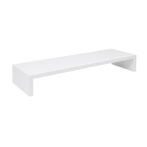 Suporte Monitor Base Gamer Para Mesa 15x90x20cm MDF Branco