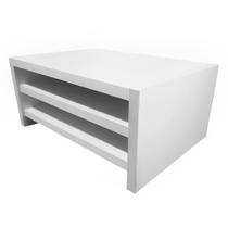 Suporte Monitor Branco 2 Divisórias Branco