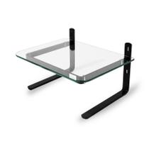 Suporte Monitor Ergonômico Office Aço Vidro Temperado NR17 3 Alturas para Telas