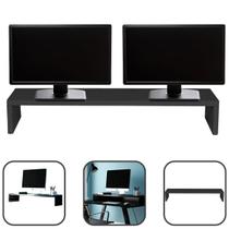 Suporte Monitor Grande Base Para Telas 10x90x20cm MDF Preto Suporte Monitor Grande Base Para Telas 10x90x20cm MDF Preto