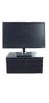 Suporte Monitor Mdf Com 3 Gavetas Preta 38x28x18 cm Suporte Monitor Mdf Com 3 Gavetas Preta 38x28x18 cm