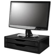 Suporte Monitor Mesa Preto Mdf 2 Gavetas Envio Imediato Suporte Monitor Mesa Preto Mdf 2 Gavetas Envio Imediato