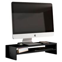 Suporte Monitor Notebook Soft Moderno MDF 65CM Preto Abmaza