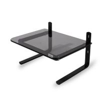 Suporte Monitor TV Office Preto Fumê Fácil Instalação, Otimiza Espaço Reliza