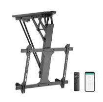 Suporte Motorizado Para TV 32" a 70" Teto Retrátil, Controle Remoto e App, Ideal Para Quartos e Ambientes com Pouco Espaço