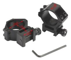 Suporte Mount Baixo Fixação Luneta Tubo 30mm Trilho 20mm 2pç