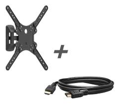 Suporte Multiarticulado De Parede p/ TV 26 A 55 + Cabo Hdmi 2,5 M - KF4H25