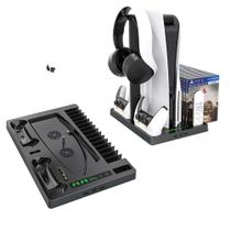 Suporte Multifunção Cooler Carregador 3 USB Compatível Com PlayStation 5 Digital Ultra Base