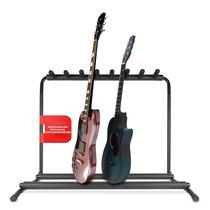 Suporte multiguitarras Pyle 7 slots Display Rack para guitarras preto