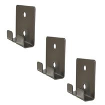 Suporte Multiuso 2 Ganchos Reforçado Inox 430 Brilhante 3Un