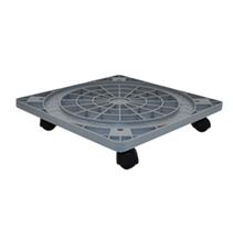 Suporte Multiuso com 4 Rodinhas para Botijão de Gás, Vasos, entre Outros Prata (Grafite)