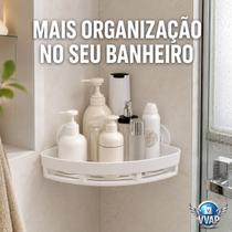 Suporte Multiuso para Canto com Ventosa Adesiva - Branca Suporte Multiuso para Canto com Ventosa Adesiva - Branca