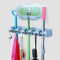 Suporte Multiuso para de Rodo e Vassoura 6 Ganchos