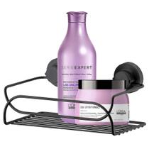 Suporte Multiuso Ventosa Porta Shampoo Future Preto Fosco