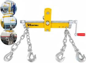 Suporte Nivelador de Motor Sustenta até 900kg Regulável com 4 Ganchos Aço Reforçado para Guincho