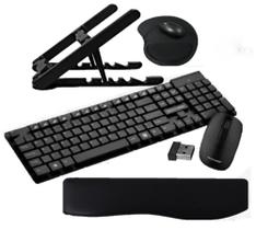 Suporte Note, Teclado e Mouse Sem Fio Multilaser Tc251 , Keypad e Mousepad
