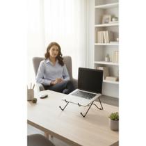 Suporte Notebook Aço Ajustável 10-17" Conforto e Ventilação