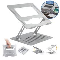 Suporte Notebook Alumínio Giratório Dobravel Ergonômico Articulado