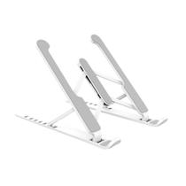 Suporte Notebook Base Laptop Apoio Netbook Ergonômico Design Dobrável Portátil Ajustável Universal 860 Branco Ajuda á Melhorar Alinhamento da Coluna