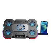 Suporte Notebook Celular Gamer OR-SP255 RGB Cooler USB 2.0 5 Posições