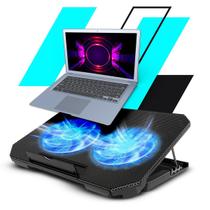 Suporte Notebook Com Cooler Base Refrigerada Ventilação Silenciosa Led