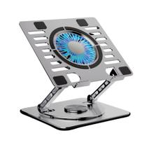 Suporte Notebook Cooler Led Mesa Portátil Alumínio 360º